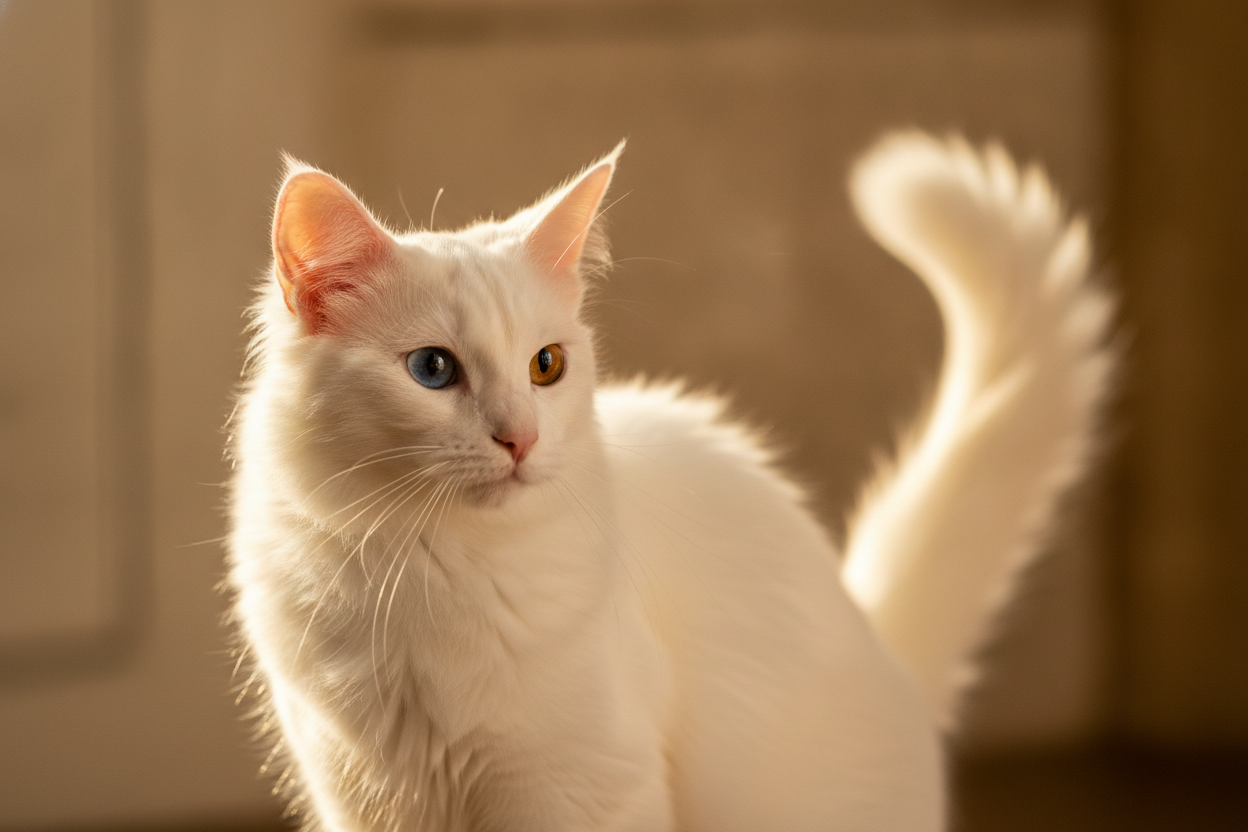 Chat angora turc : caractère, prix réels et entretien en 2026