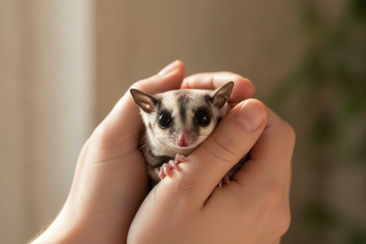 Socialiser un sugar glider en douceur : méthode progressive pour créer la confiance