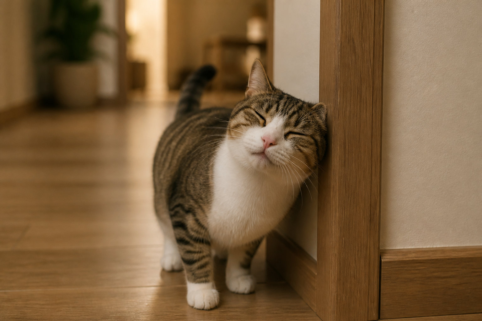 Pourquoi votre chat frotte-t-il son visage contre les murs ?