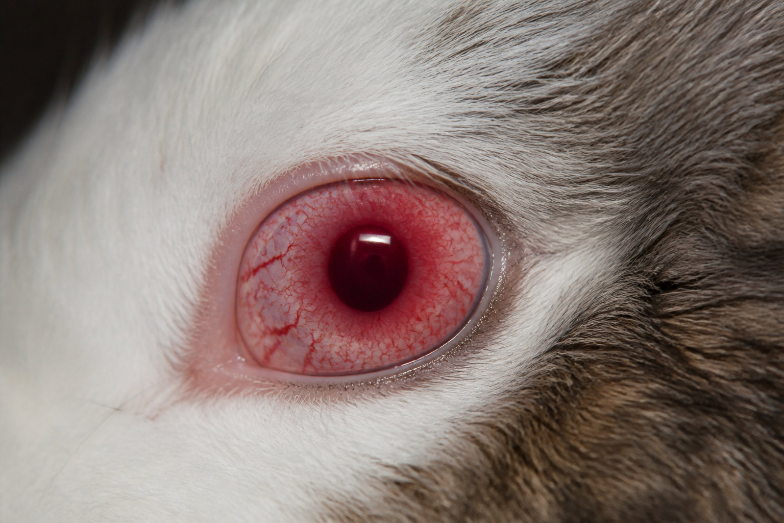 Pourquoi les yeux des lapins albinos sont-ils rouges ?